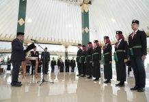 Dorong penguatan karakter dan Wawasan Kebangsaan ,Bupati Sleman Lantik DPPI